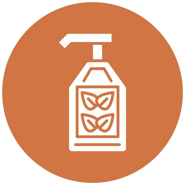 Diseño vectorial de estilo de icono de aceite de masaje corporal