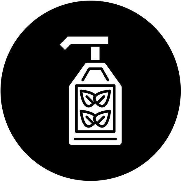 Diseño vectorial de estilo de icono de aceite de masaje corporal