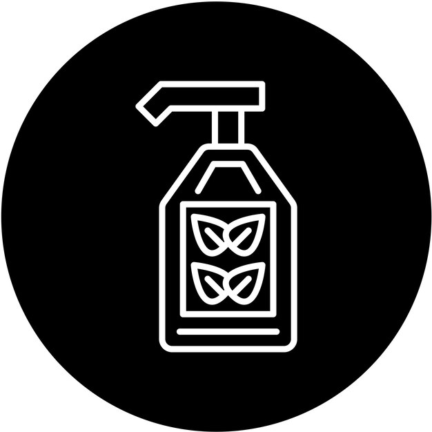 Diseño vectorial de estilo de icono de aceite de masaje corporal