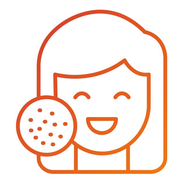 Diseño vectorial Estilo del icono del acné