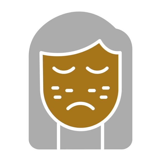 Diseño vectorial Estilo del icono del acné