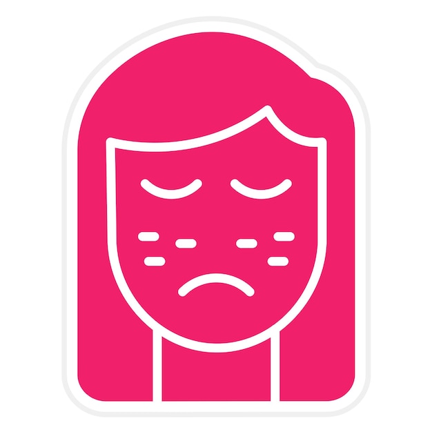 Diseño vectorial Estilo del icono del acné