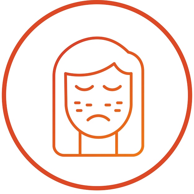 Diseño vectorial Estilo del icono del acné