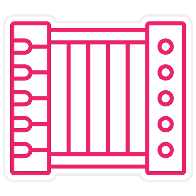 Diseño vectorial Estilo del icono del acordeón