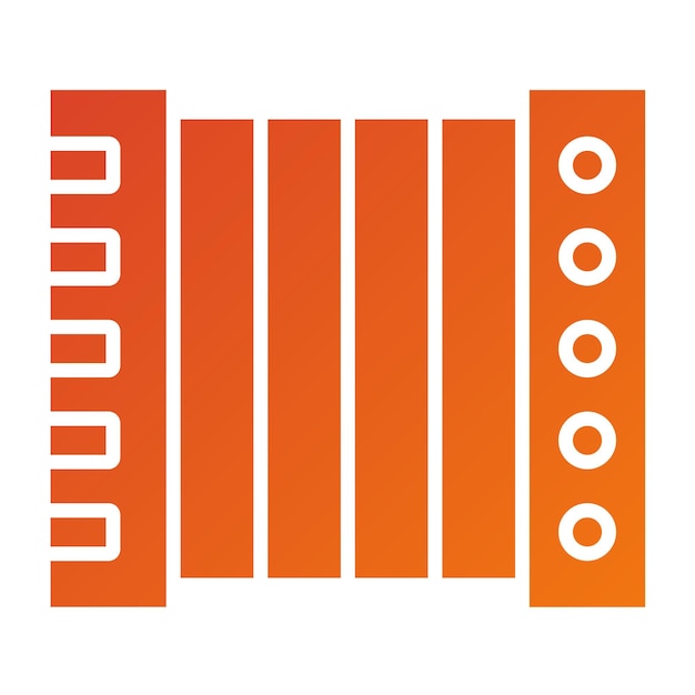 Diseño vectorial Estilo del icono del acordeón