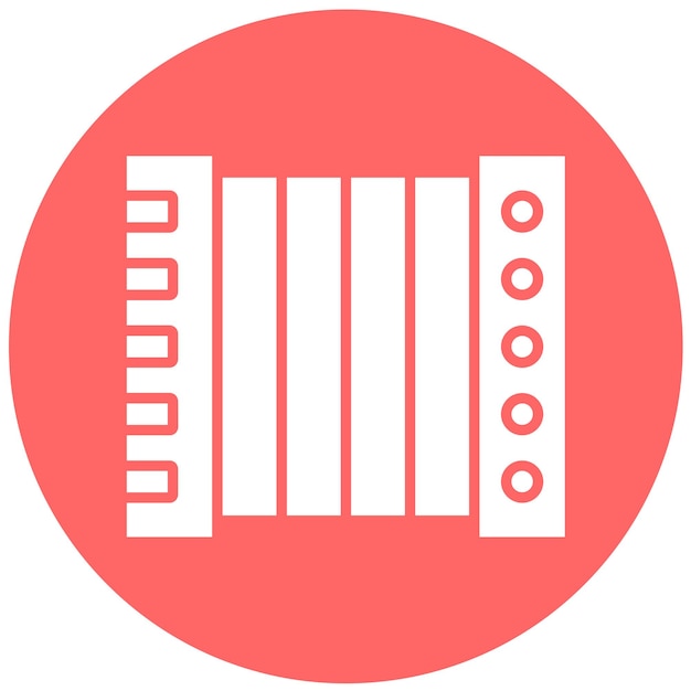 Diseño vectorial Estilo del icono del acordeón
