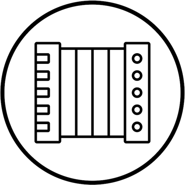 Diseño vectorial Estilo del icono del acordeón