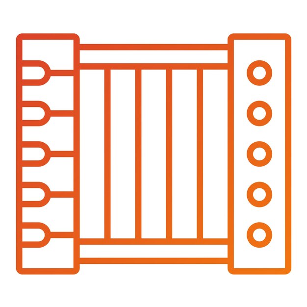Diseño vectorial Estilo del icono del acordeón