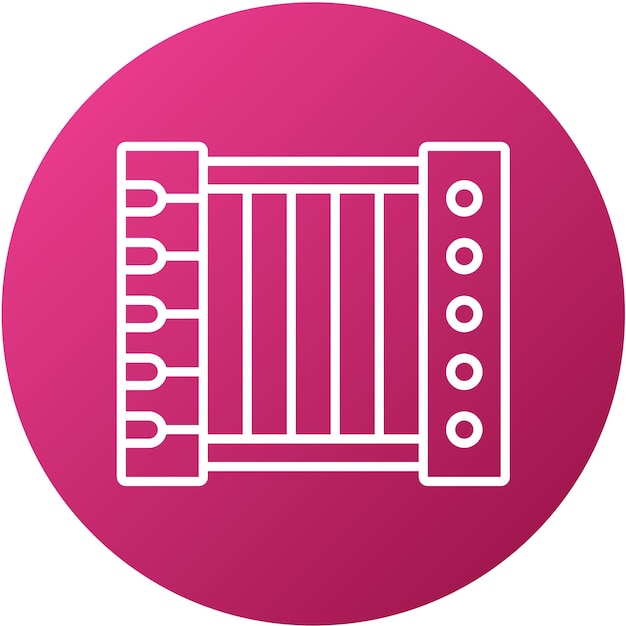 Diseño vectorial Estilo del icono del acordeón