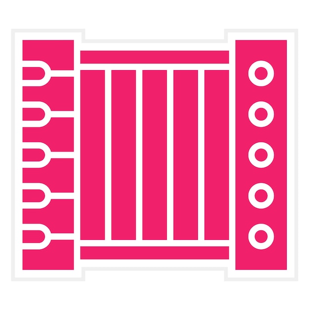 Diseño vectorial Estilo del icono del acordeón