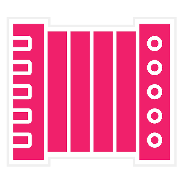Diseño vectorial Estilo del icono del acordeón