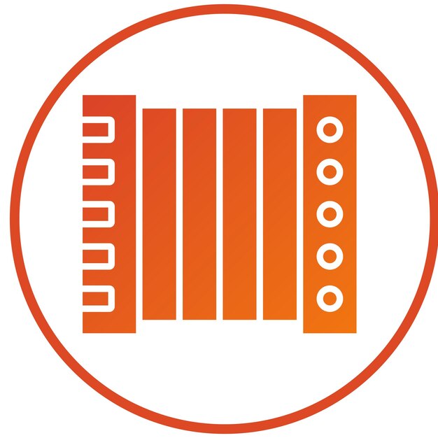 Diseño vectorial Estilo del icono del acordeón