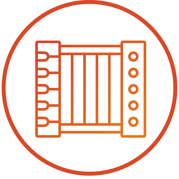 Diseño vectorial Estilo del icono del acordeón