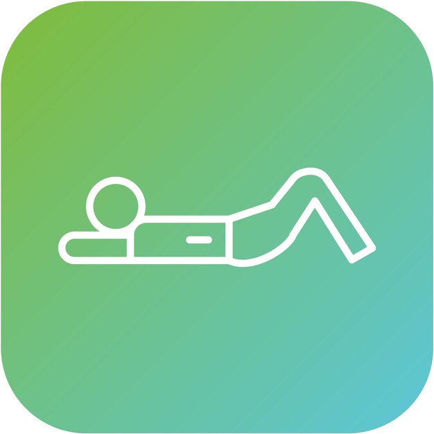 Diseño vectorial de estilo de icono acostado