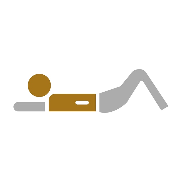Diseño vectorial de estilo de icono acostado