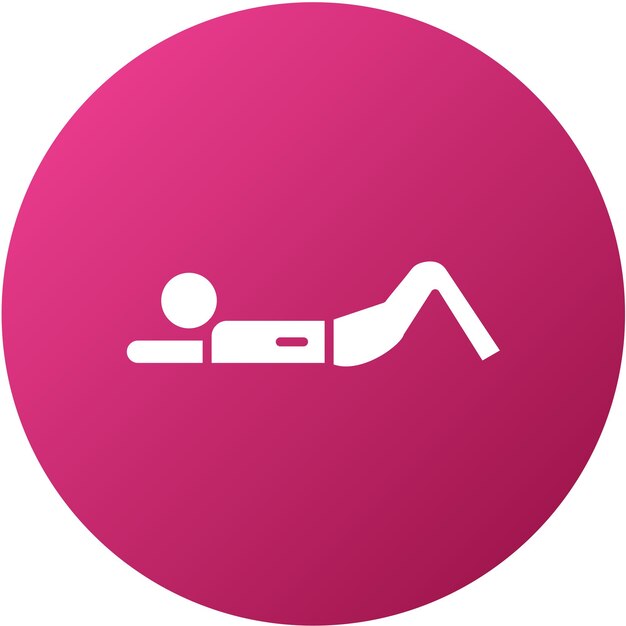 Diseño vectorial de estilo de icono acostado