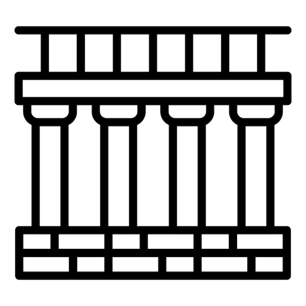 Diseño vectorial Estilo del icono de la Acrópolis