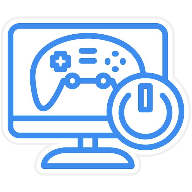 Diseño vectorial Estilo del icono de activación del juego