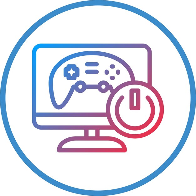 Diseño vectorial Estilo del icono de activación del juego