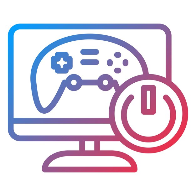 Diseño vectorial Estilo del icono de activación del juego