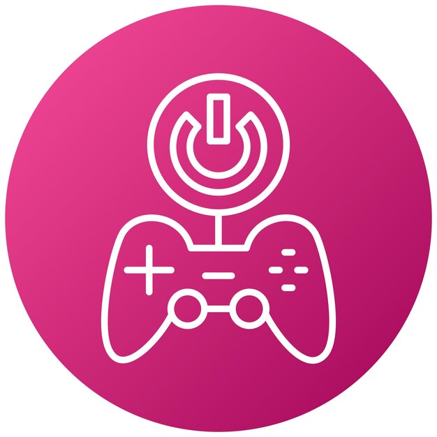 Diseño vectorial Estilo del icono de activación del juego