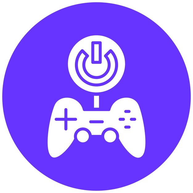 Diseño vectorial Estilo del icono de activación del juego