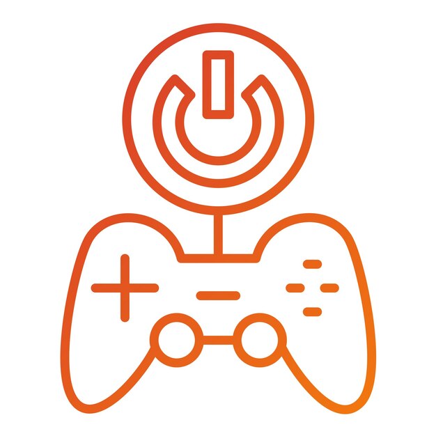 Diseño vectorial Estilo del icono de activación del juego