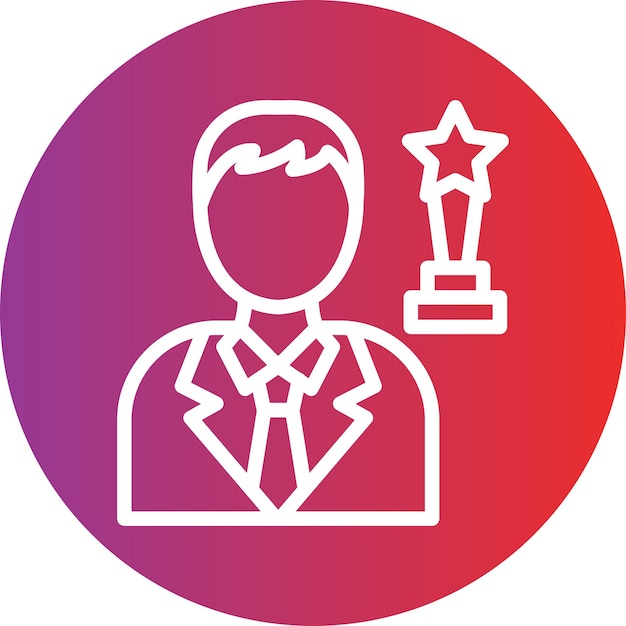 Diseño vectorial Estilo de icono del actor