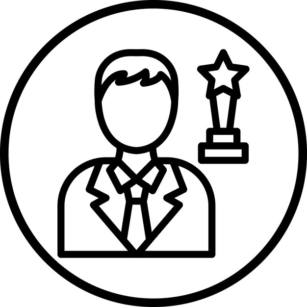Diseño vectorial Estilo de icono del actor