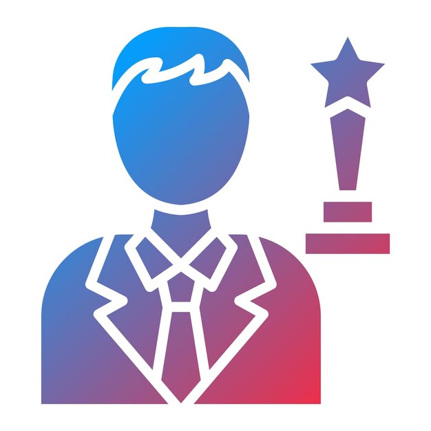 Diseño vectorial Estilo de icono del actor