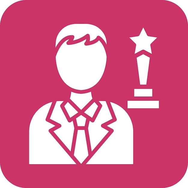 Diseño vectorial Estilo de icono del actor