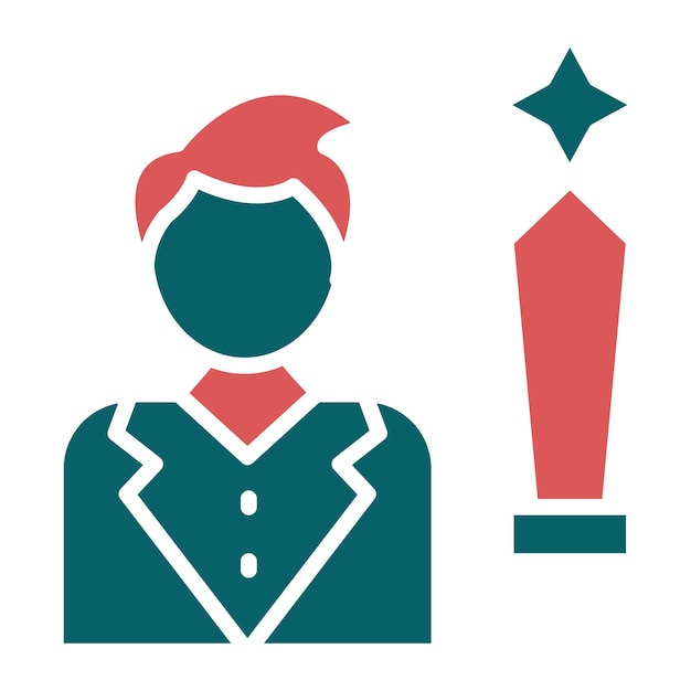 Diseño vectorial Estilo de icono del actor