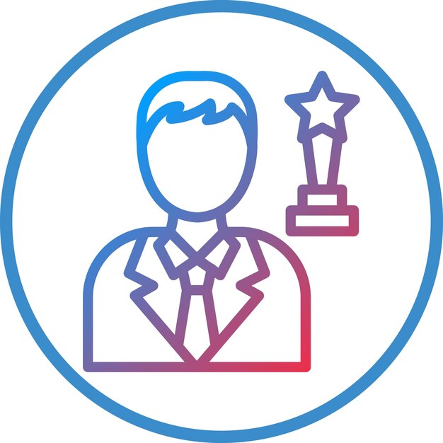 Diseño vectorial Estilo de icono del actor