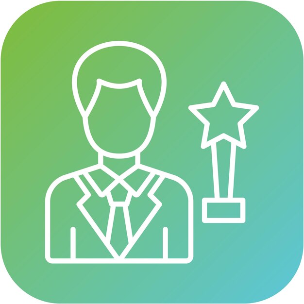 Diseño vectorial Estilo de icono del actor