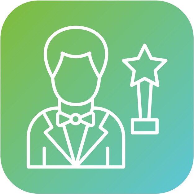 Diseño vectorial Estilo de icono del actor