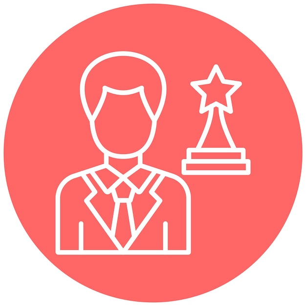 Diseño vectorial Estilo de icono del actor
