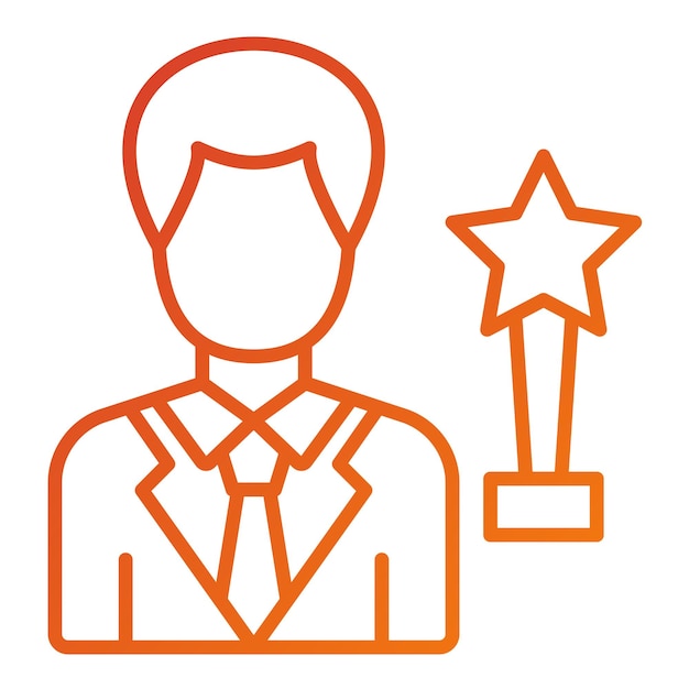 Diseño vectorial Estilo de icono del actor