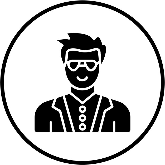 Diseño vectorial Estilo de icono del actor