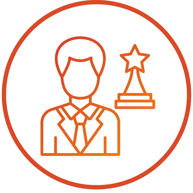 Diseño vectorial Estilo de icono del actor