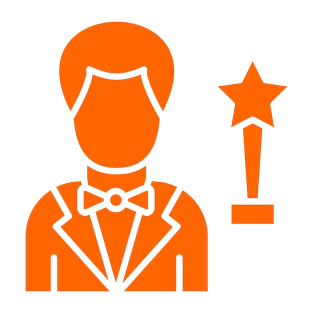 Diseño vectorial Estilo de icono del actor