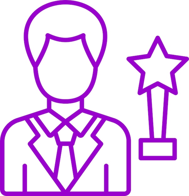 Diseño vectorial Estilo de icono del actor