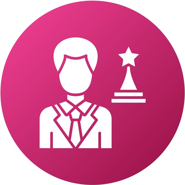 Diseño vectorial Estilo de icono del actor
