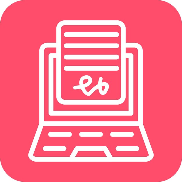 Diseño vectorial Estilo del icono del acuerdo en línea