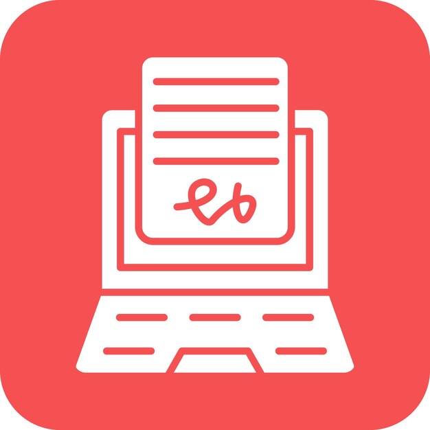 Diseño vectorial Estilo del icono del acuerdo en línea