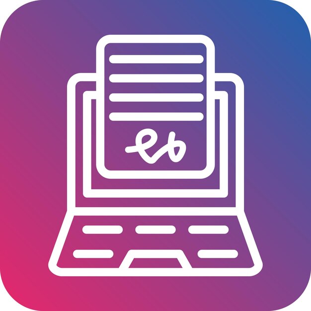 Diseño vectorial Estilo del icono del acuerdo en línea