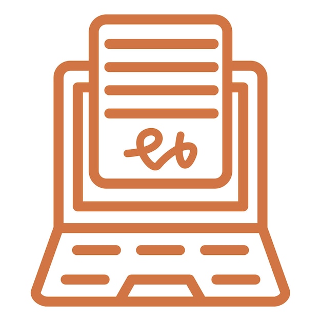Diseño vectorial Estilo del icono del acuerdo en línea