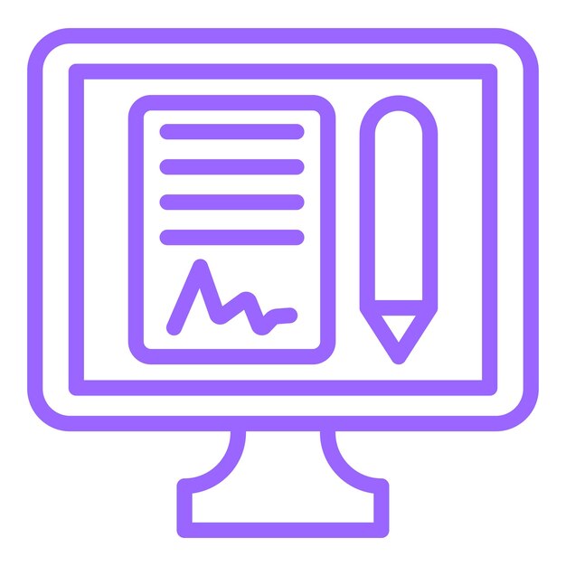 Diseño vectorial Estilo del icono del acuerdo en línea