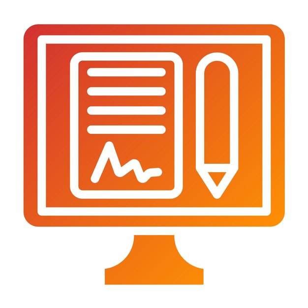 Diseño vectorial Estilo del icono del acuerdo en línea