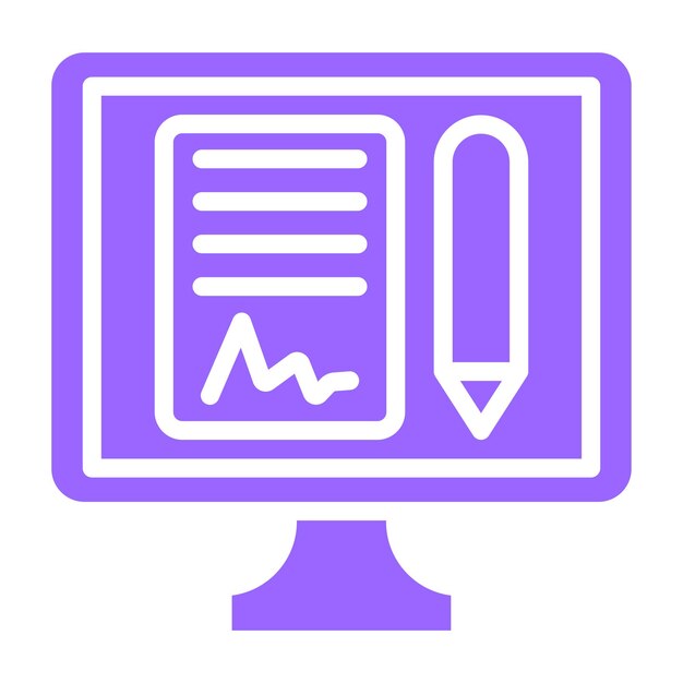 Diseño vectorial Estilo del icono del acuerdo en línea