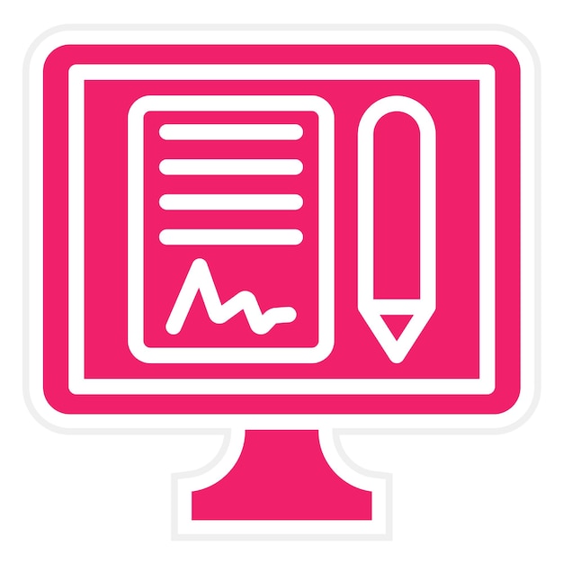 Diseño vectorial Estilo del icono del acuerdo en línea